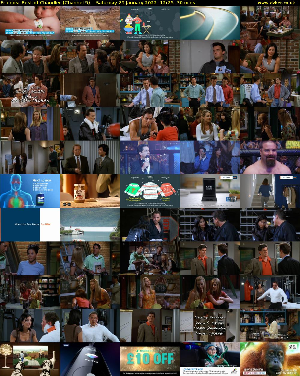 Friends: Best of Chandler (Channel 5) Saturday 29 January 2022 12:25 - 12:55