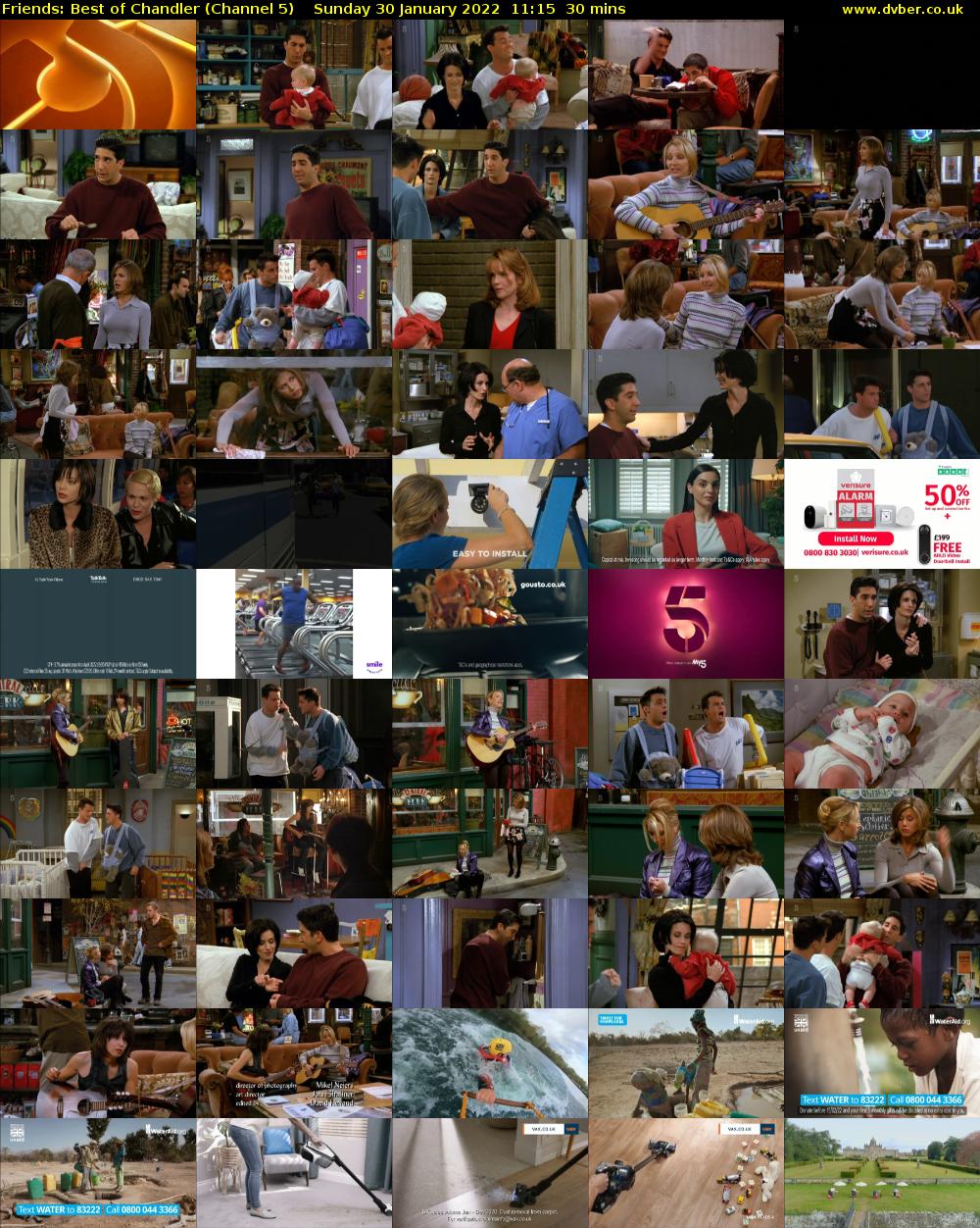 Friends: Best of Chandler (Channel 5) Sunday 30 January 2022 11:15 - 11:45