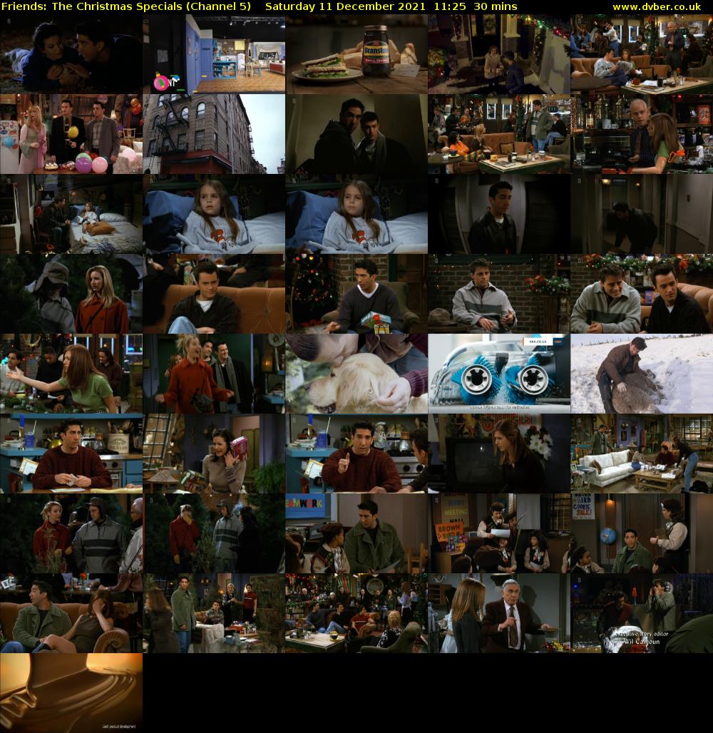 Friends: The Christmas Specials (Channel 5) Saturday 11 December 2021 11:25 - 11:55
