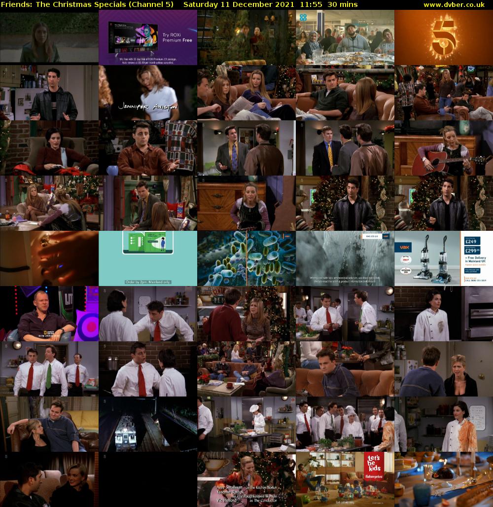 Friends: The Christmas Specials (Channel 5) Saturday 11 December 2021 11:55 - 12:25