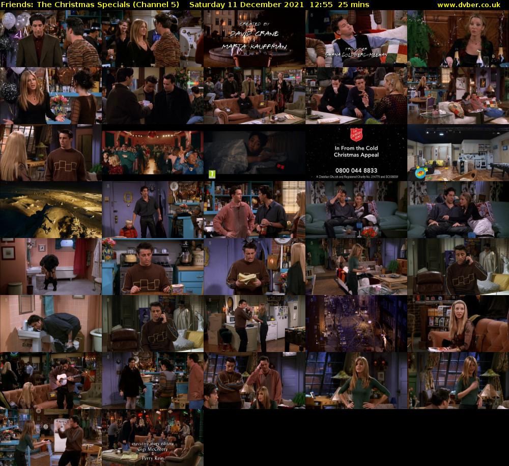 Friends: The Christmas Specials (Channel 5) Saturday 11 December 2021 12:55 - 13:20