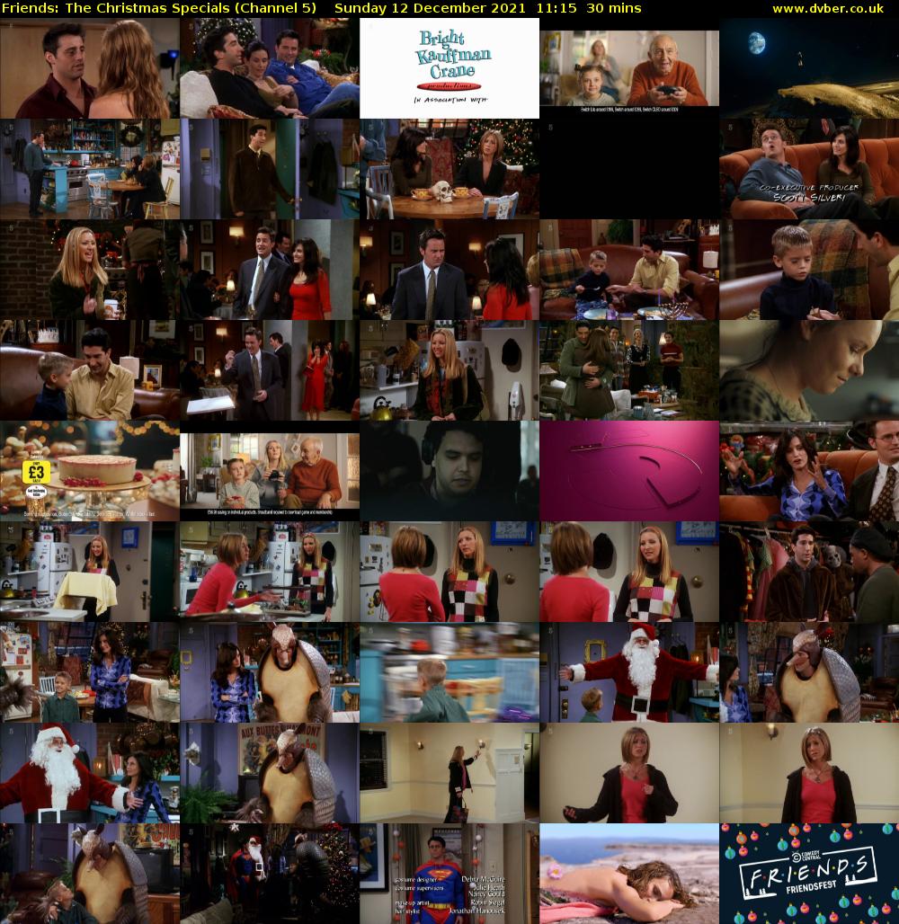 Friends: The Christmas Specials (Channel 5) Sunday 12 December 2021 11:15 - 11:45