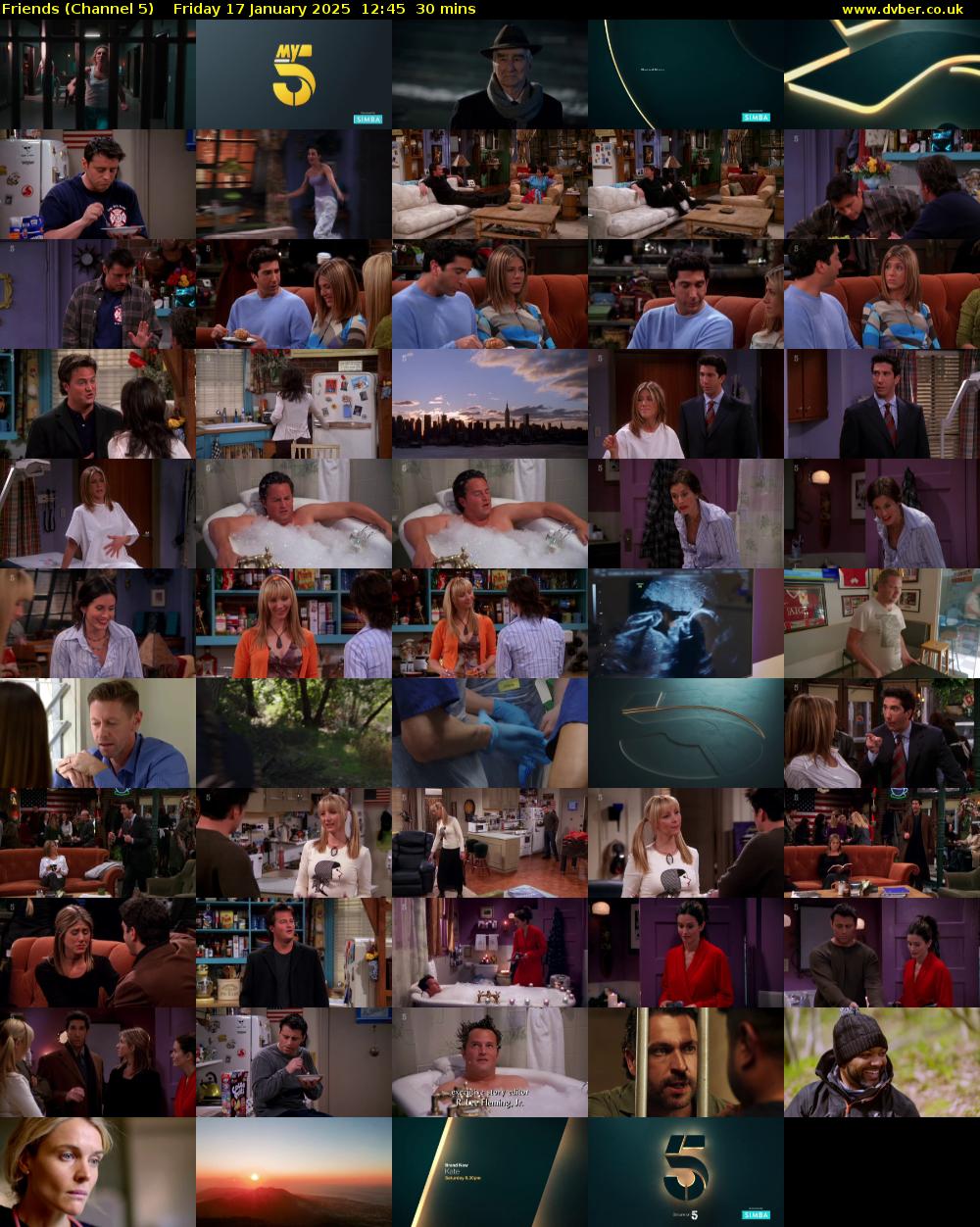 Friends (Channel 5) Friday 17 January 2025 12:45 - 13:15