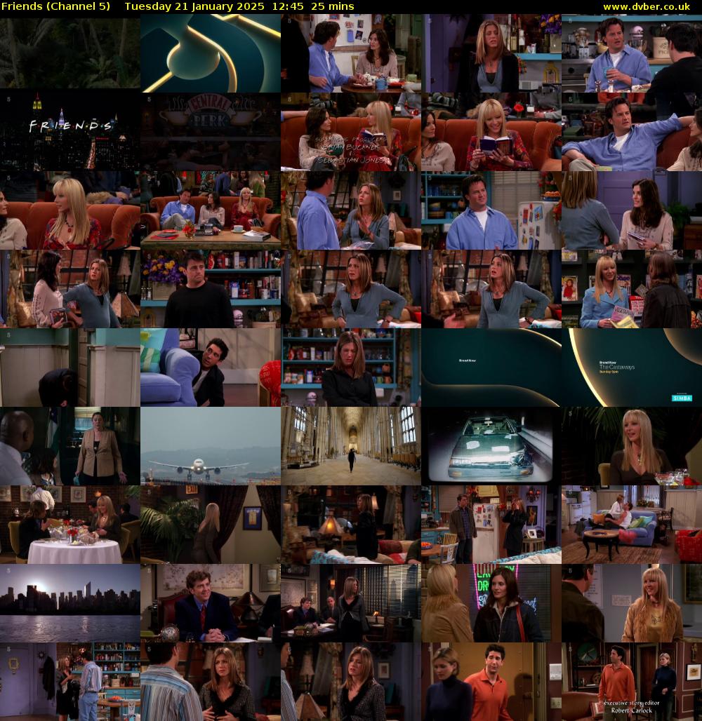 Friends (Channel 5) Tuesday 21 January 2025 12:45 - 13:10