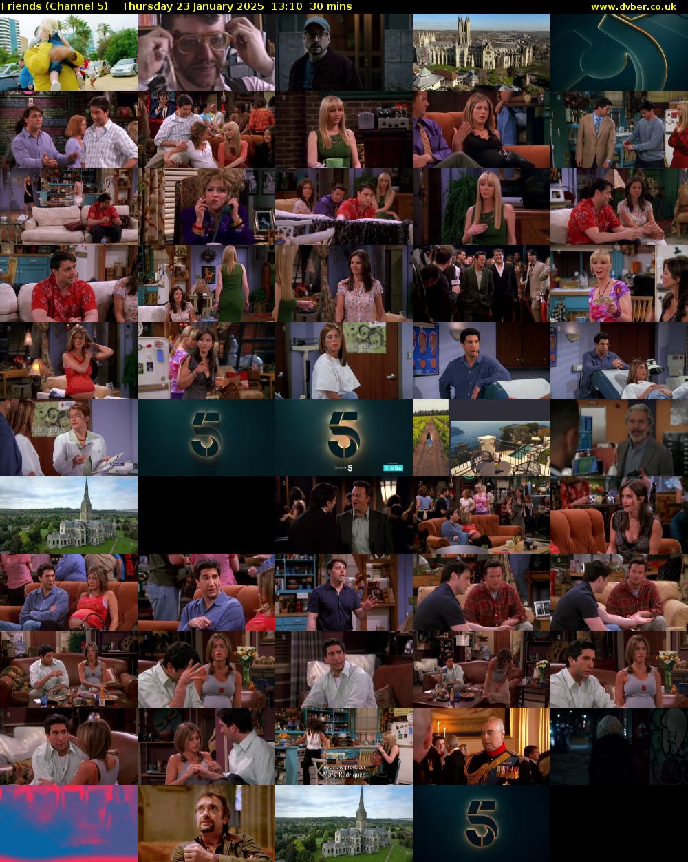 Friends (Channel 5) Thursday 23 January 2025 13:10 - 13:40