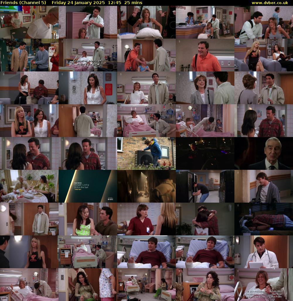 Friends (Channel 5) Friday 24 January 2025 12:45 - 13:10
