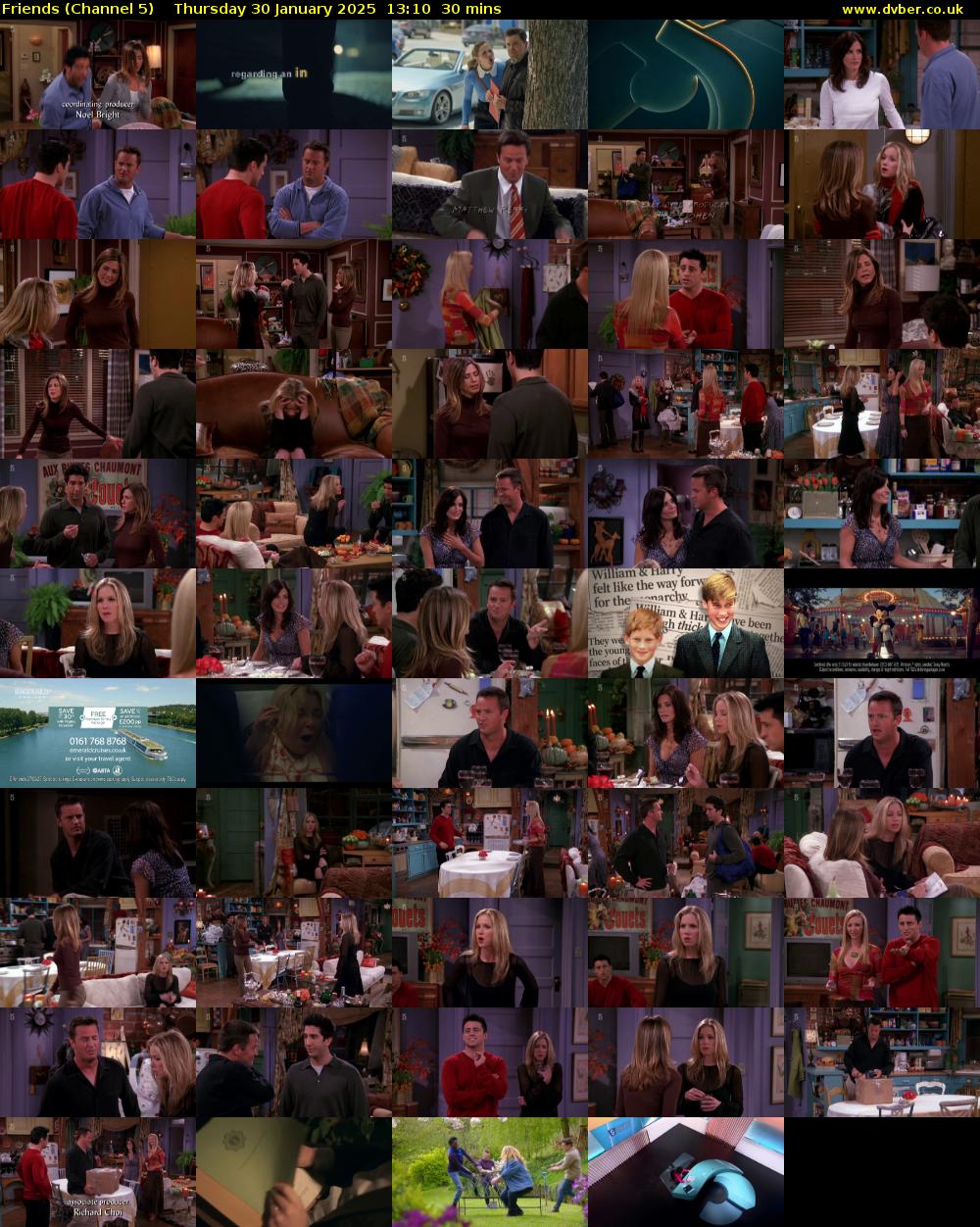 Friends (Channel 5) Thursday 30 January 2025 13:10 - 13:40