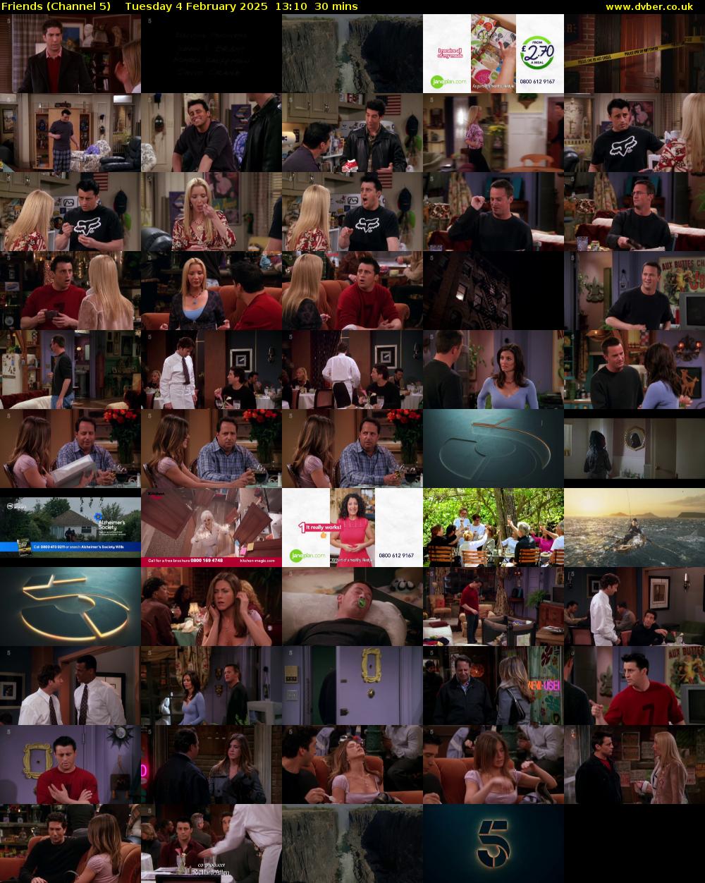 Friends (Channel 5) Tuesday 4 February 2025 13:10 - 13:40