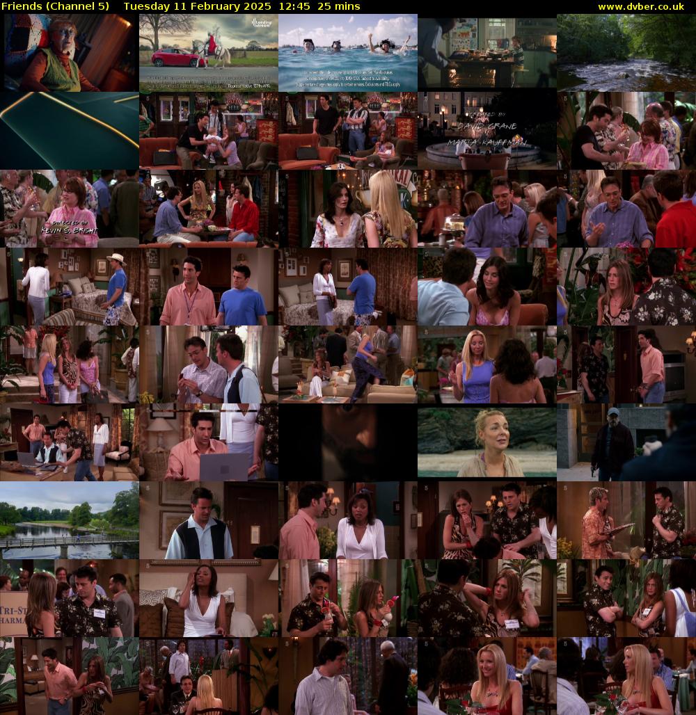 Friends (Channel 5) Tuesday 11 February 2025 12:45 - 13:10