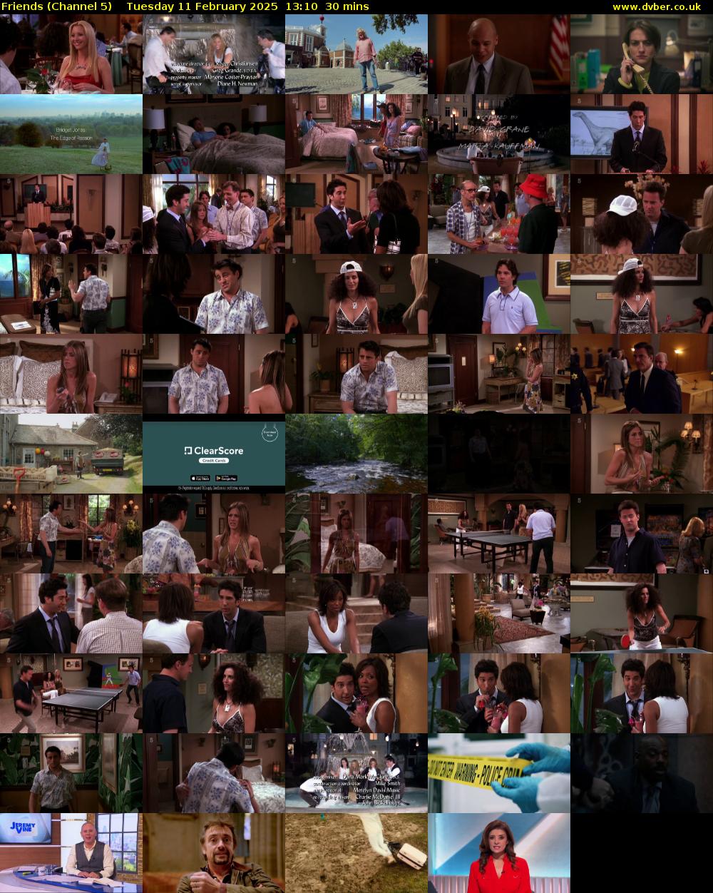 Friends (Channel 5) Tuesday 11 February 2025 13:10 - 13:40