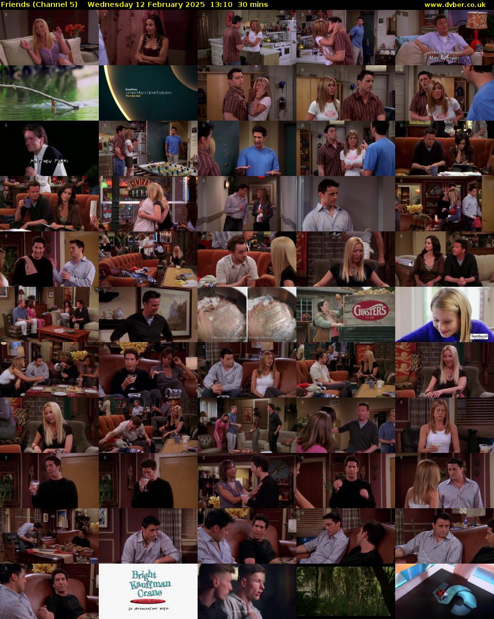 Friends (Channel 5) Wednesday 12 February 2025 13:10 - 13:40