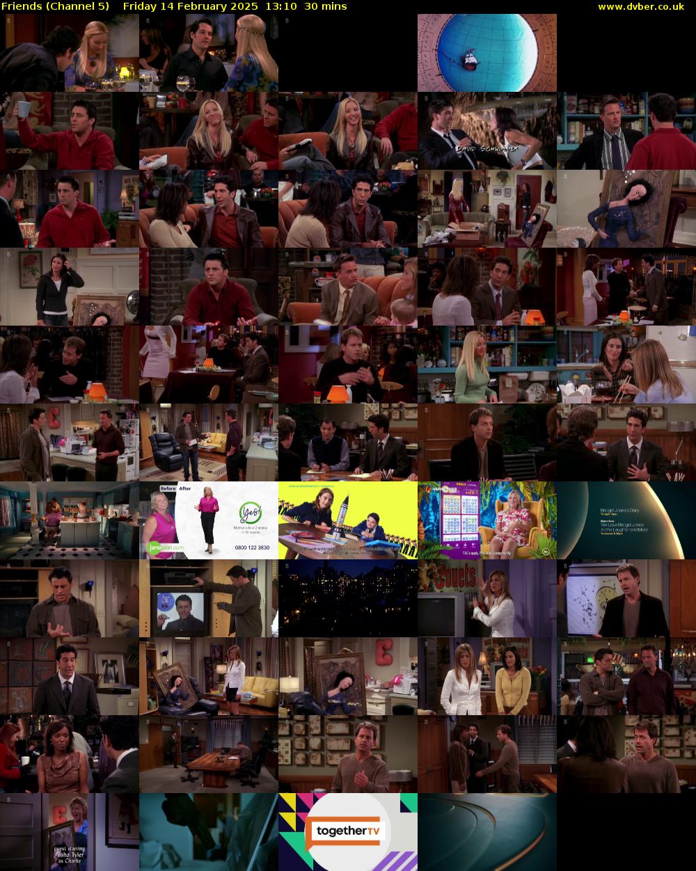 Friends (Channel 5) Friday 14 February 2025 13:10 - 13:40