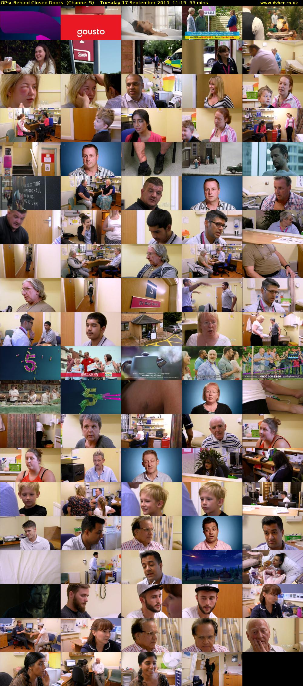 GPs: Behind Closed Doors  (Channel 5) Tuesday 17 September 2019 11:15 - 12:10