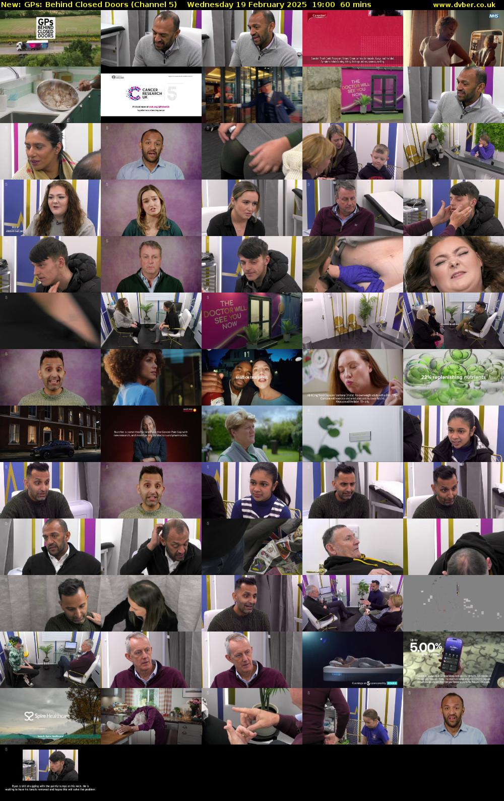 GPs: Behind Closed Doors (Channel 5) Wednesday 19 February 2025 19:00 - 20:00
