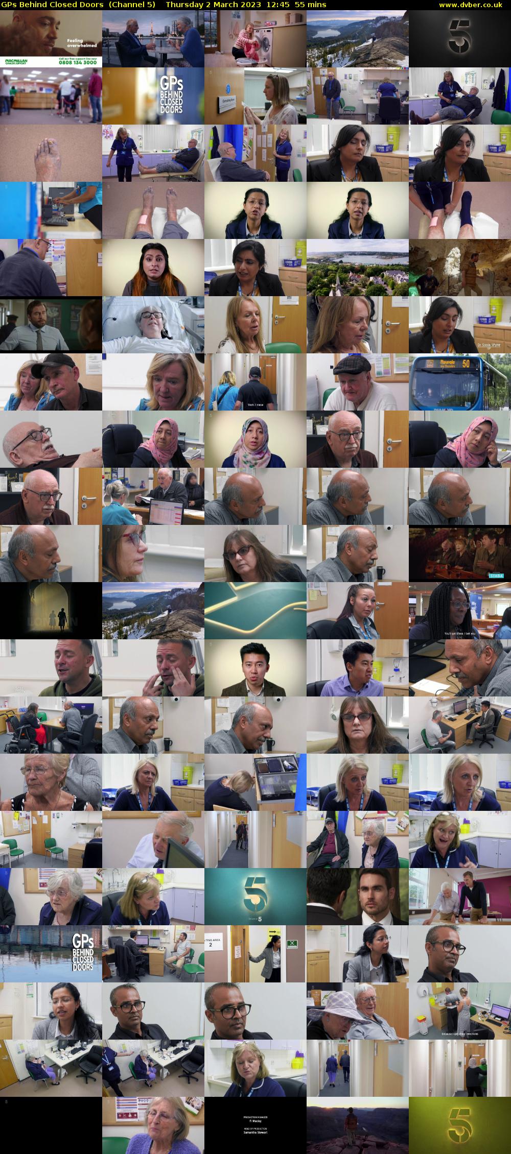 GPs Behind Closed Doors  (Channel 5) Thursday 2 March 2023 12:45 - 13:40