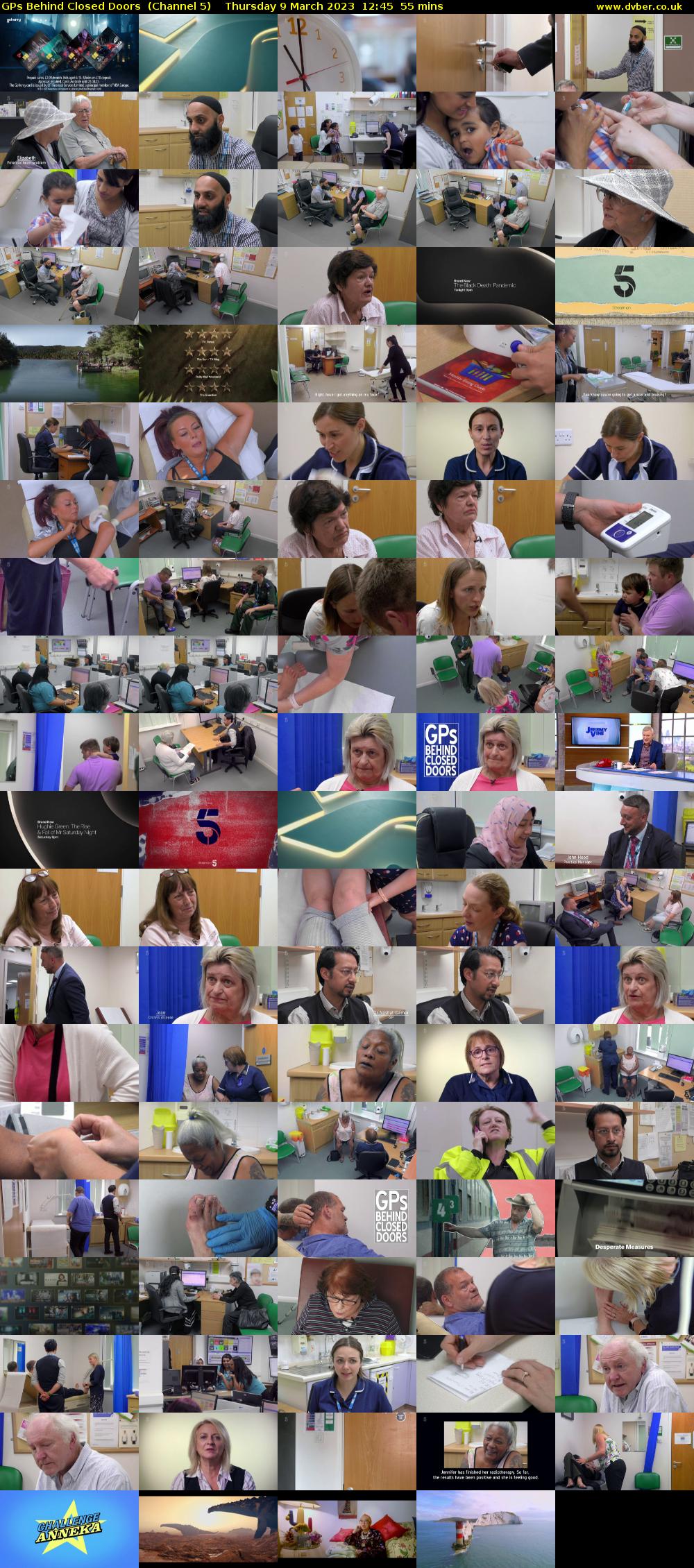 GPs Behind Closed Doors  (Channel 5) Thursday 9 March 2023 12:45 - 13:40