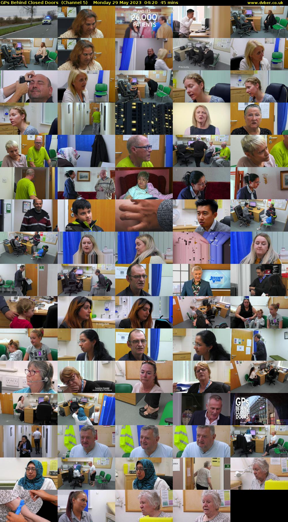 GPs Behind Closed Doors  (Channel 5) Monday 29 May 2023 04:20 - 05:05