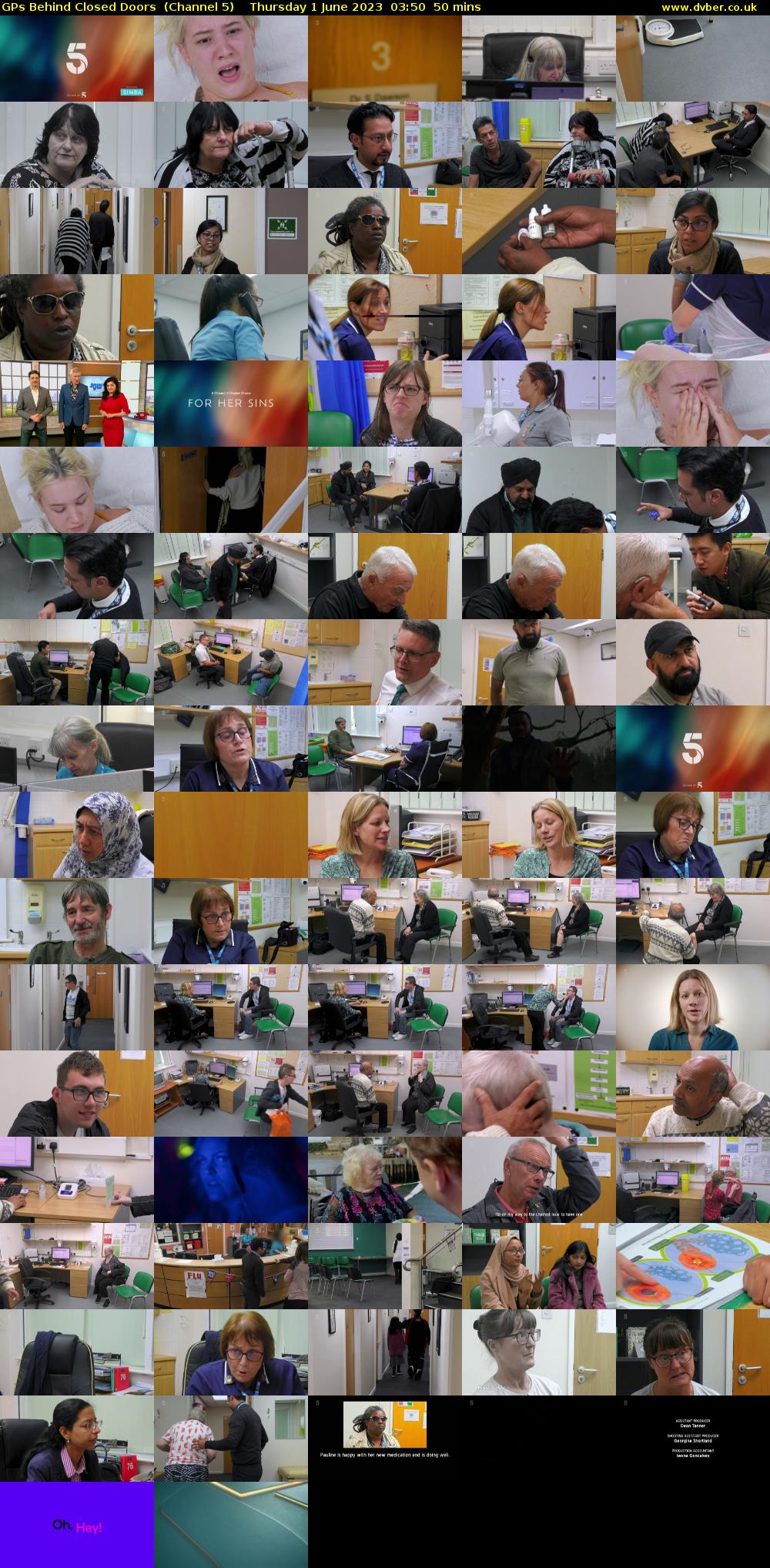 GPs Behind Closed Doors  (Channel 5) Thursday 1 June 2023 03:50 - 04:40