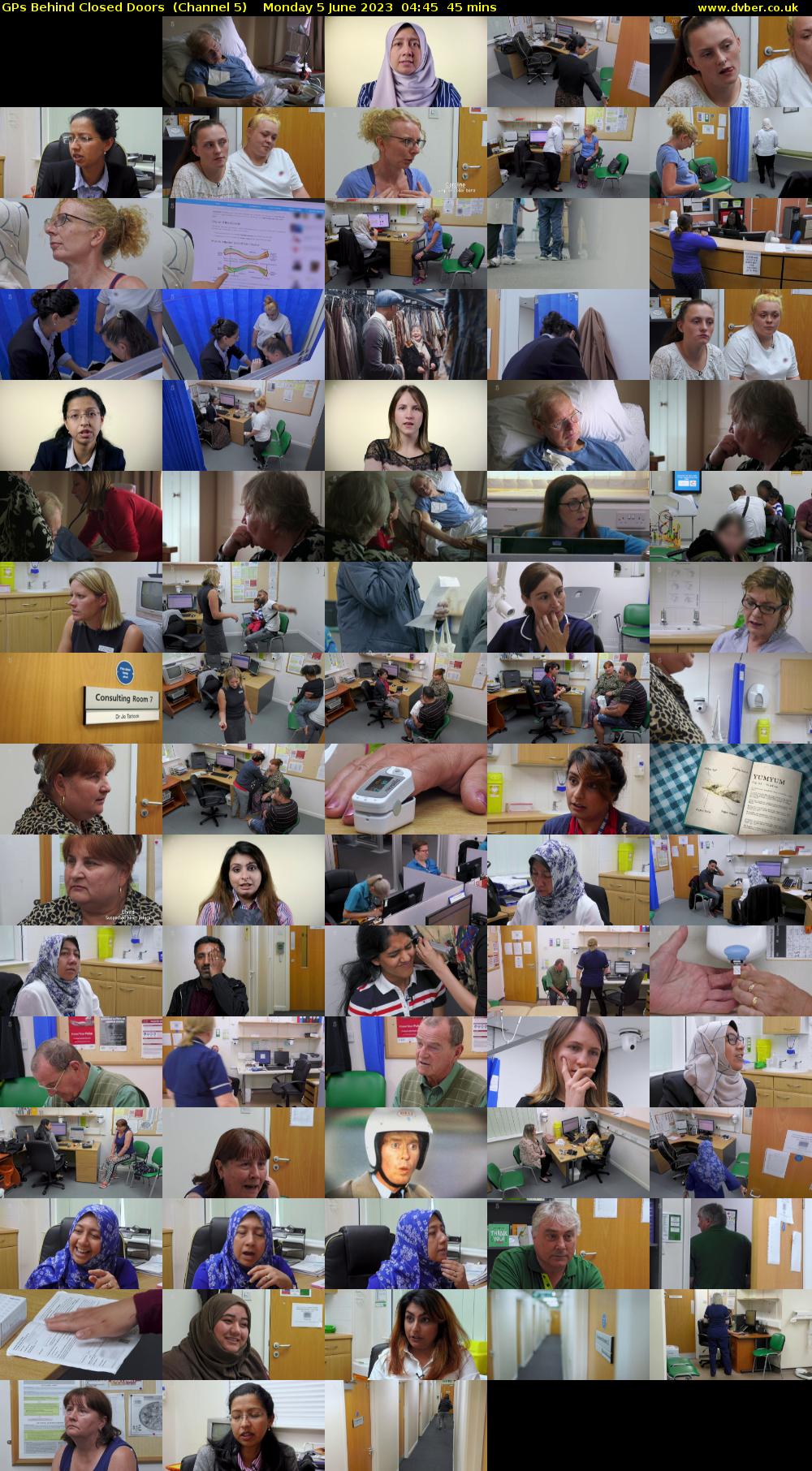 GPs Behind Closed Doors  (Channel 5) Monday 5 June 2023 04:45 - 05:30