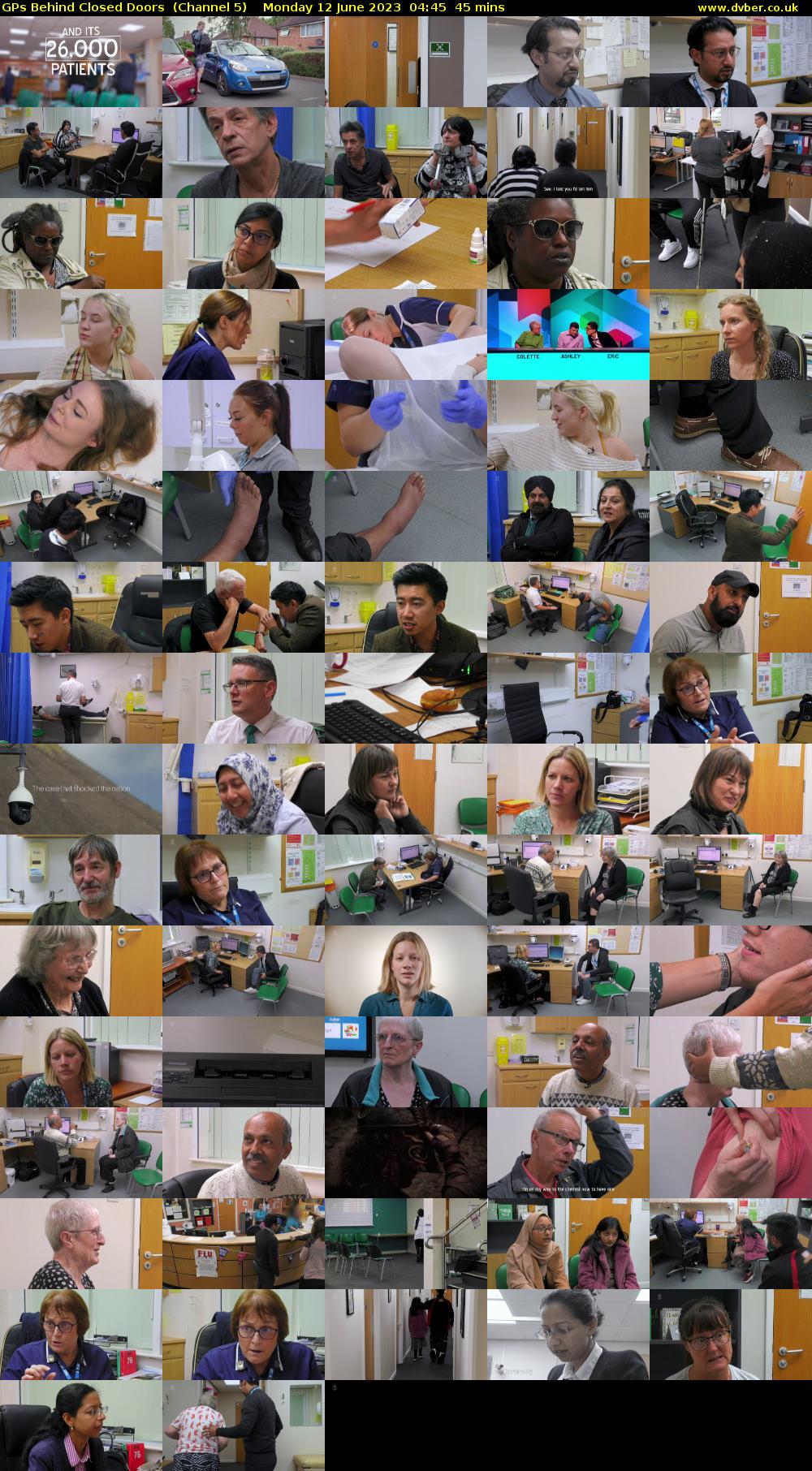 GPs Behind Closed Doors  (Channel 5) Monday 12 June 2023 04:45 - 05:30