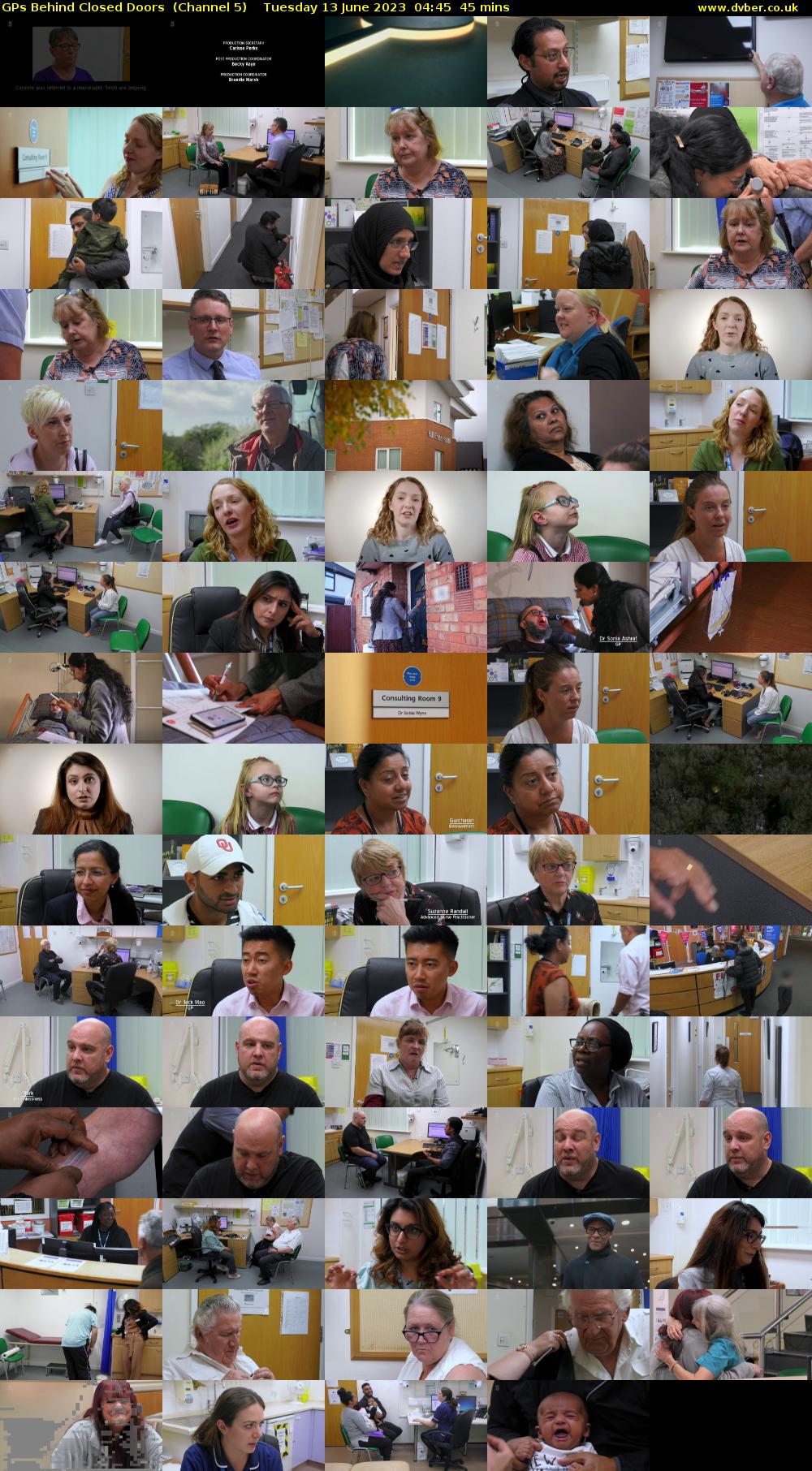 GPs Behind Closed Doors  (Channel 5) Tuesday 13 June 2023 04:45 - 05:30