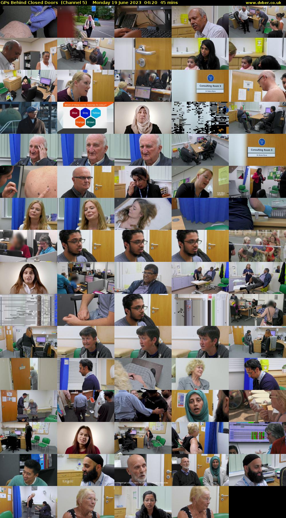 GPs Behind Closed Doors  (Channel 5) Monday 19 June 2023 04:20 - 05:05
