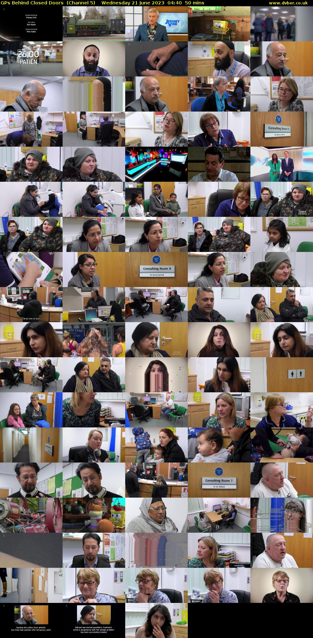 GPs Behind Closed Doors  (Channel 5) Wednesday 21 June 2023 04:40 - 05:30