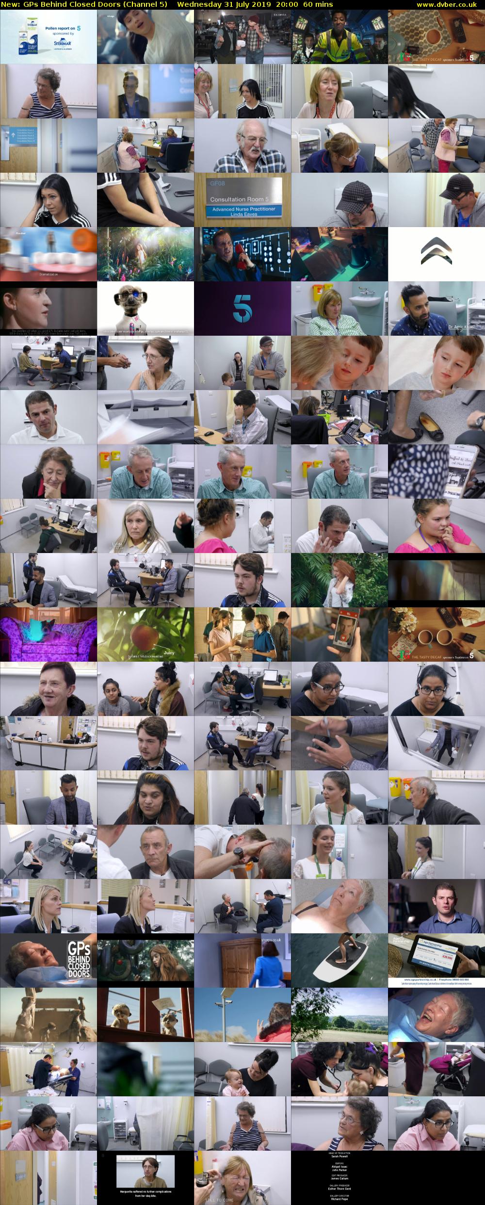 GPs Behind Closed Doors (Channel 5) Wednesday 31 July 2019 20:00 - 21:00