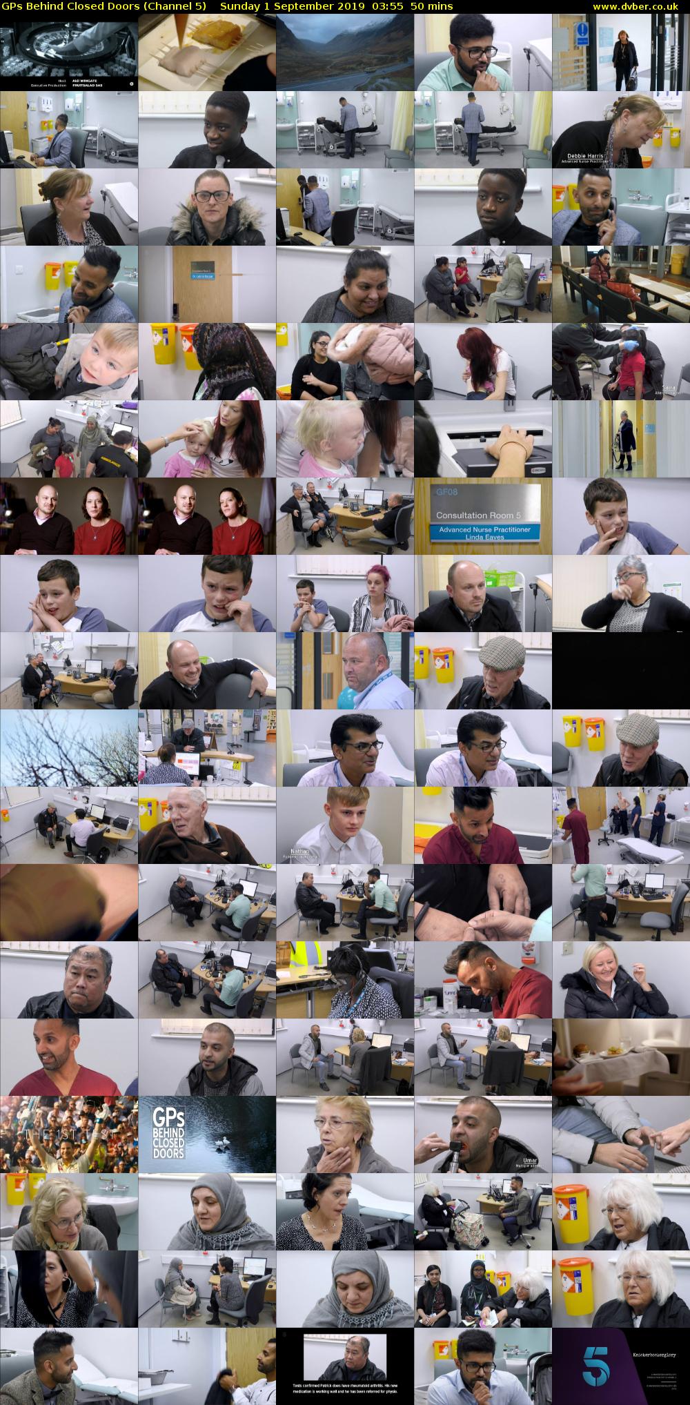GPs Behind Closed Doors (Channel 5) Sunday 1 September 2019 03:55 - 04:45