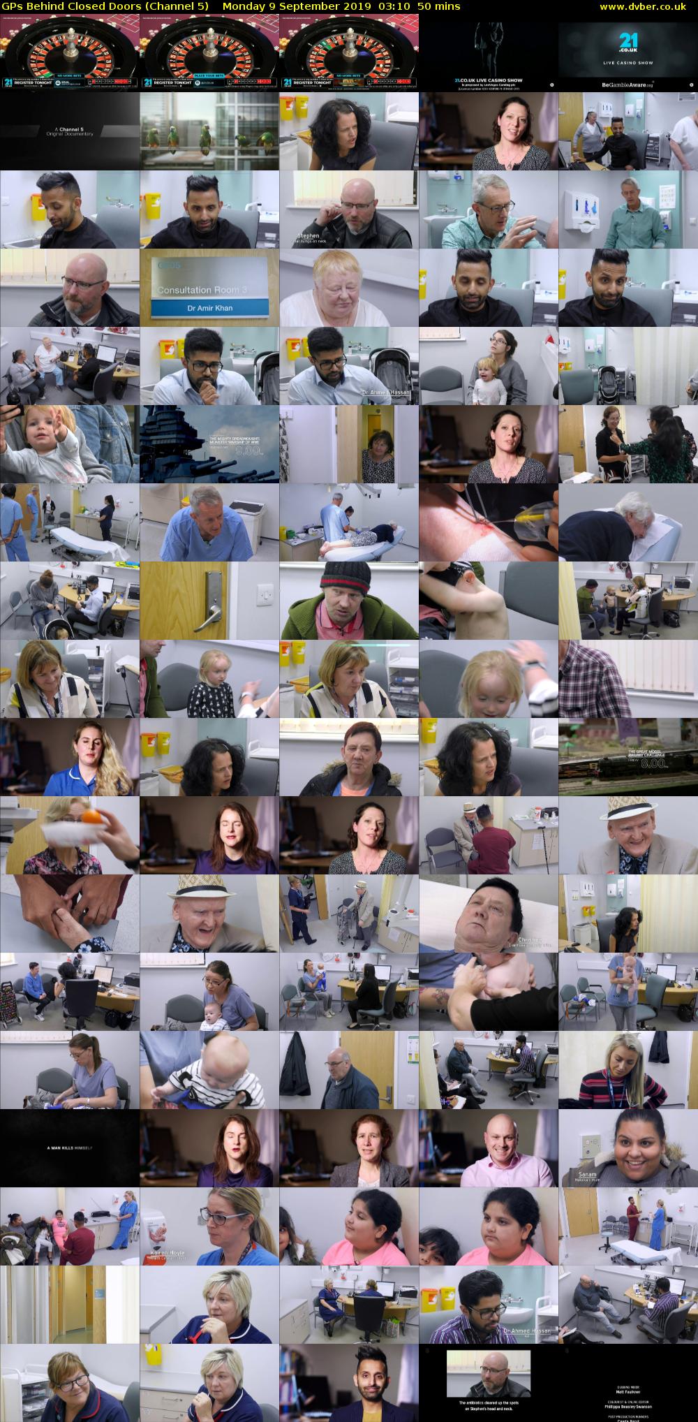 GPs Behind Closed Doors (Channel 5) Monday 9 September 2019 03:10 - 04:00