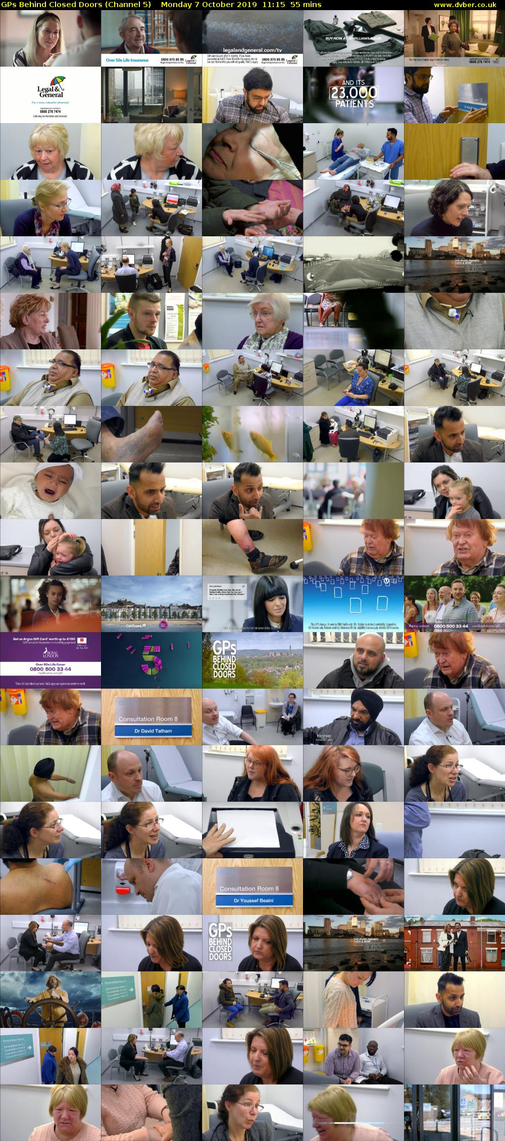GPs Behind Closed Doors (Channel 5) Monday 7 October 2019 11:15 - 12:10
