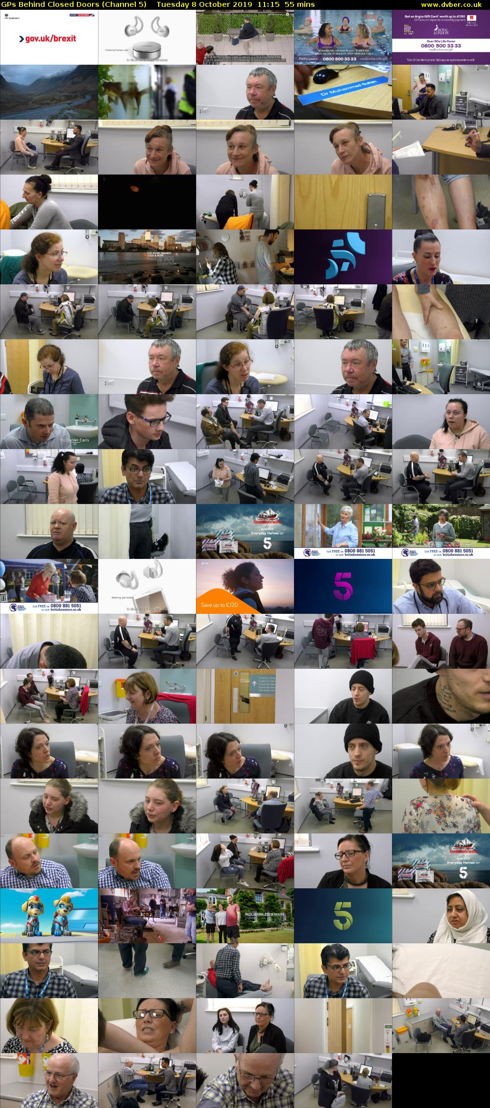 GPs Behind Closed Doors (Channel 5) Tuesday 8 October 2019 11:15 - 12:10