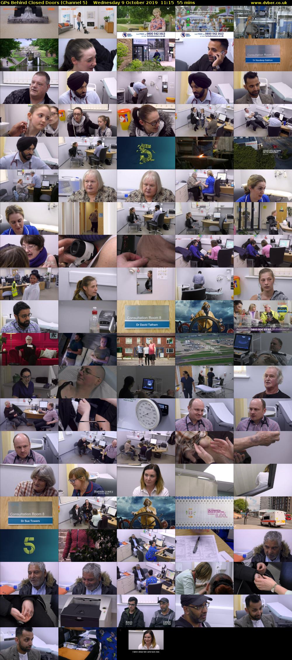 GPs Behind Closed Doors (Channel 5) Wednesday 9 October 2019 11:15 - 12:10