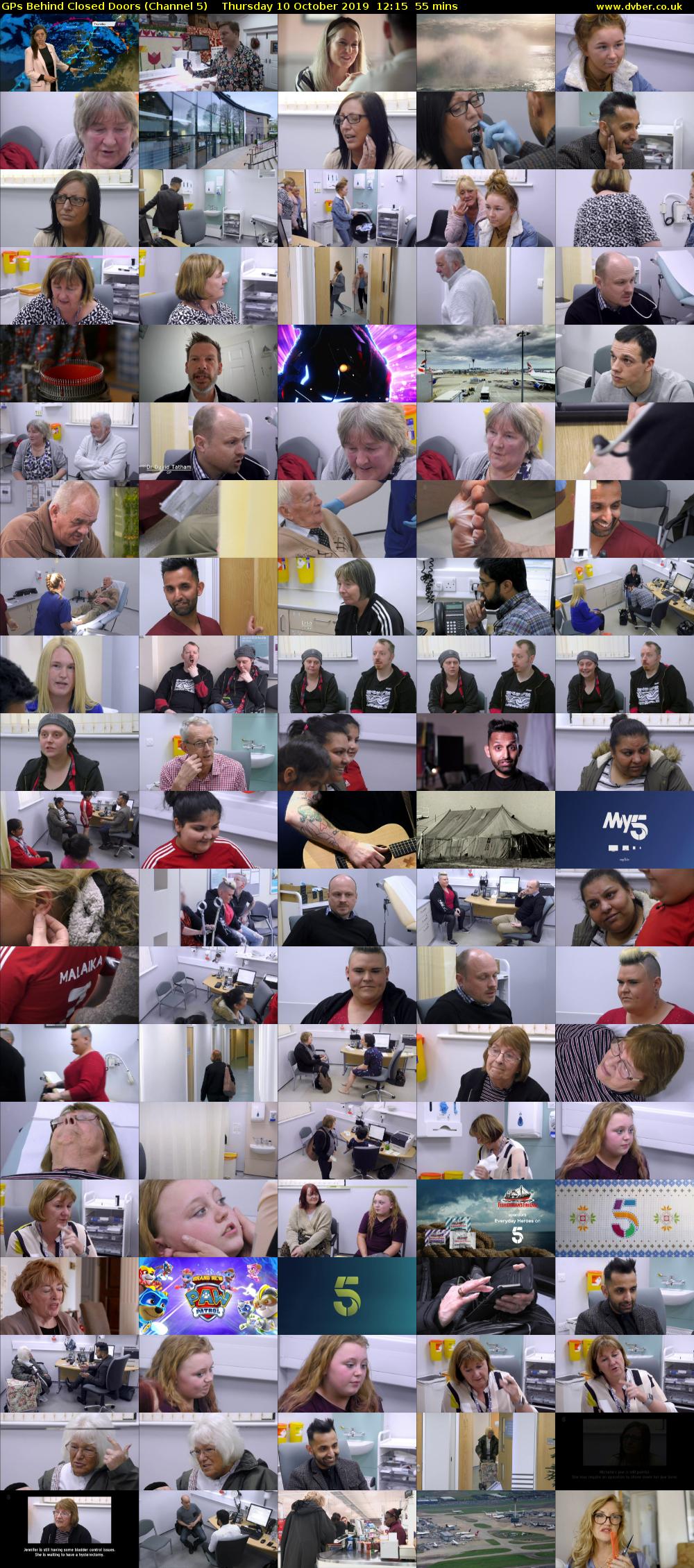 GPs Behind Closed Doors (Channel 5) Thursday 10 October 2019 12:15 - 13:10