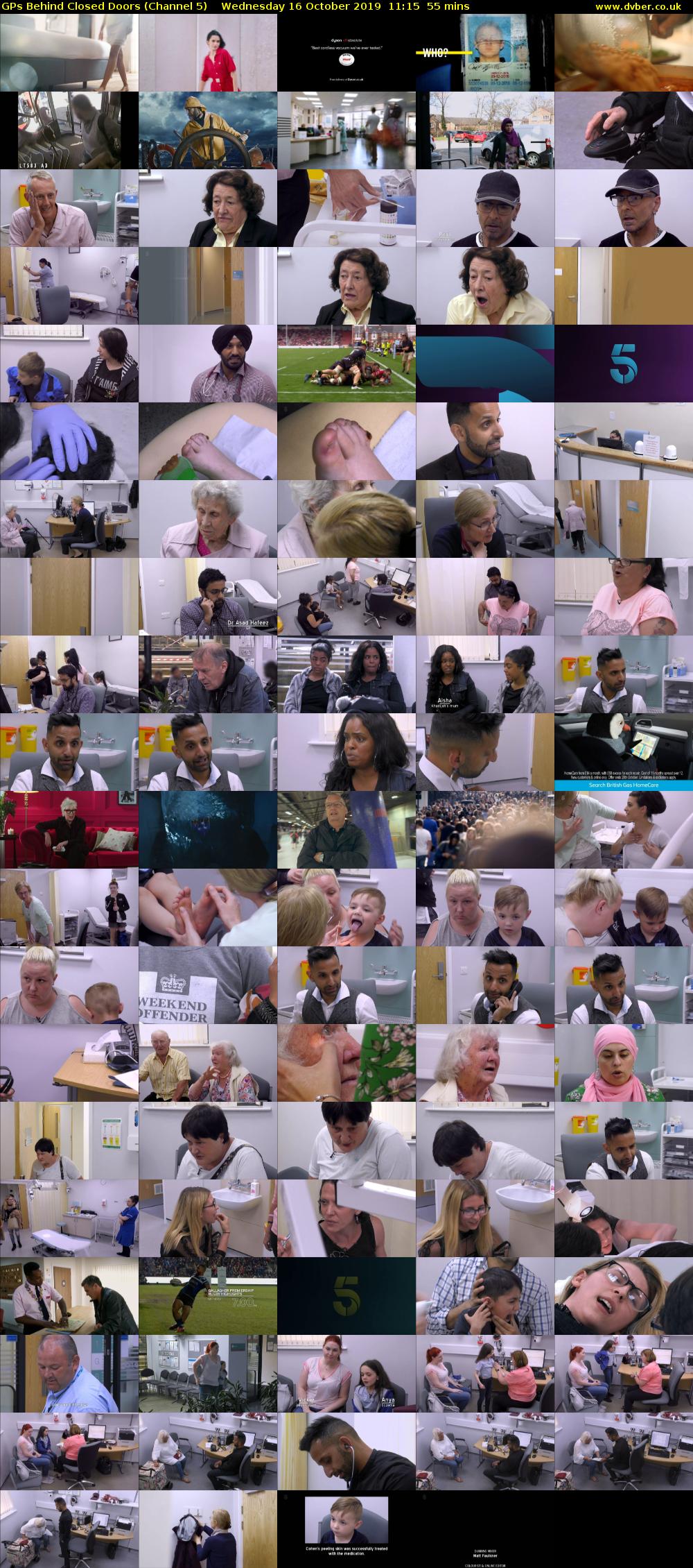 GPs Behind Closed Doors (Channel 5) Wednesday 16 October 2019 11:15 - 12:10