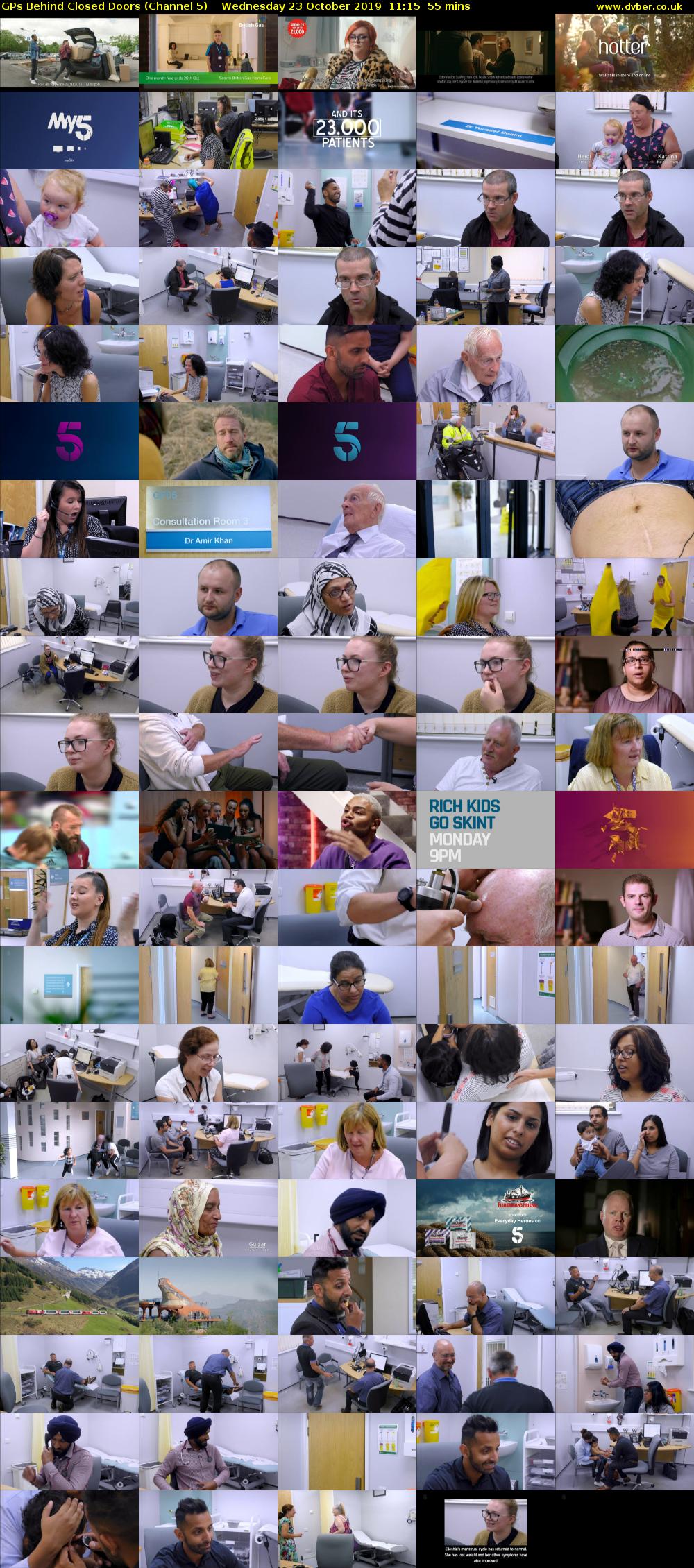 GPs Behind Closed Doors (Channel 5) Wednesday 23 October 2019 11:15 - 12:10