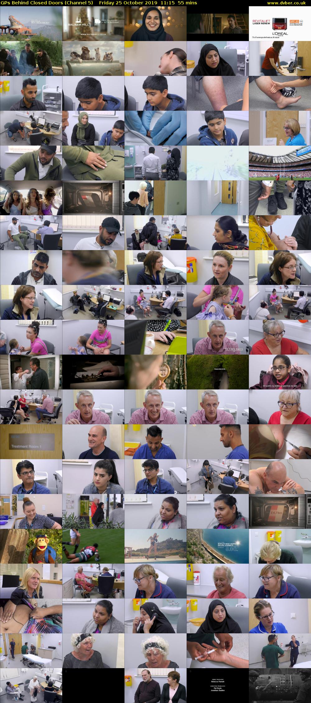 GPs Behind Closed Doors (Channel 5) Friday 25 October 2019 11:15 - 12:10