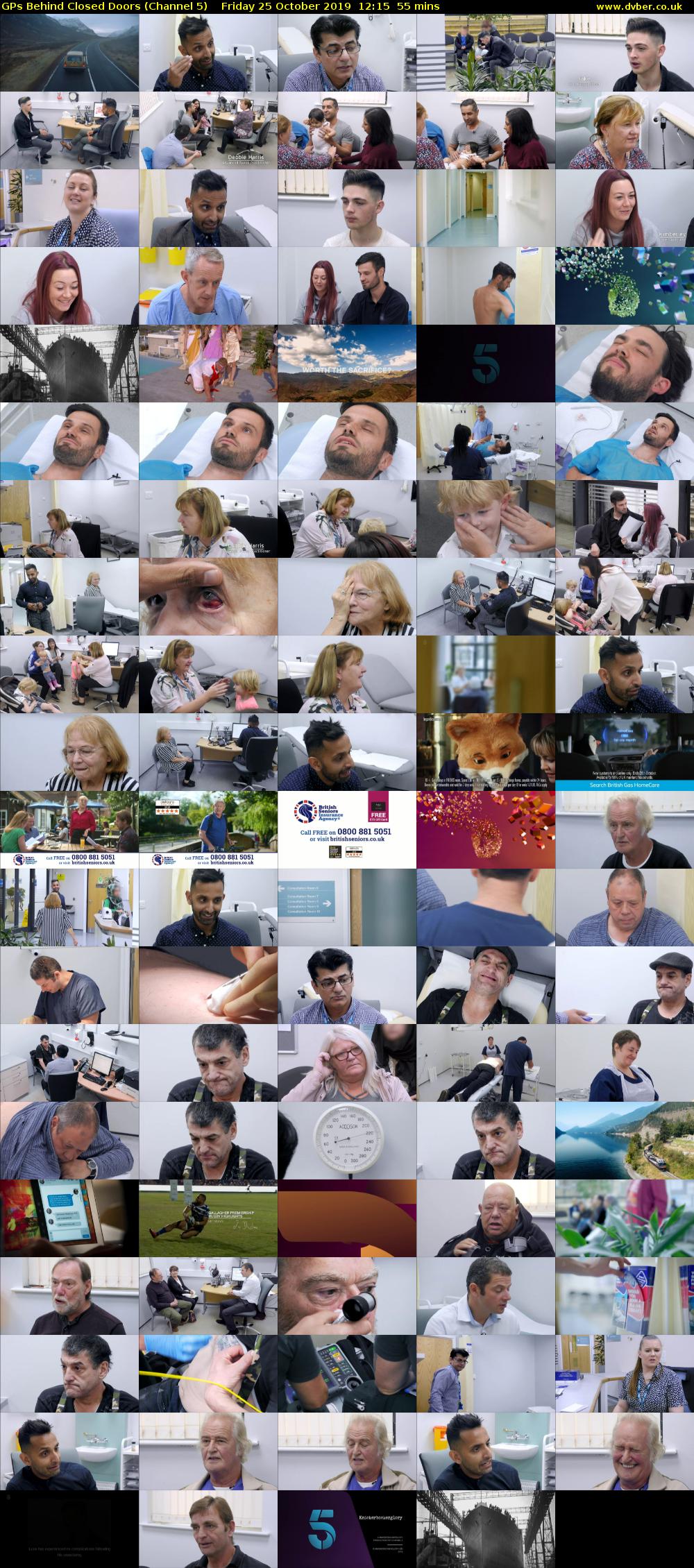 GPs Behind Closed Doors (Channel 5) Friday 25 October 2019 12:15 - 13:10