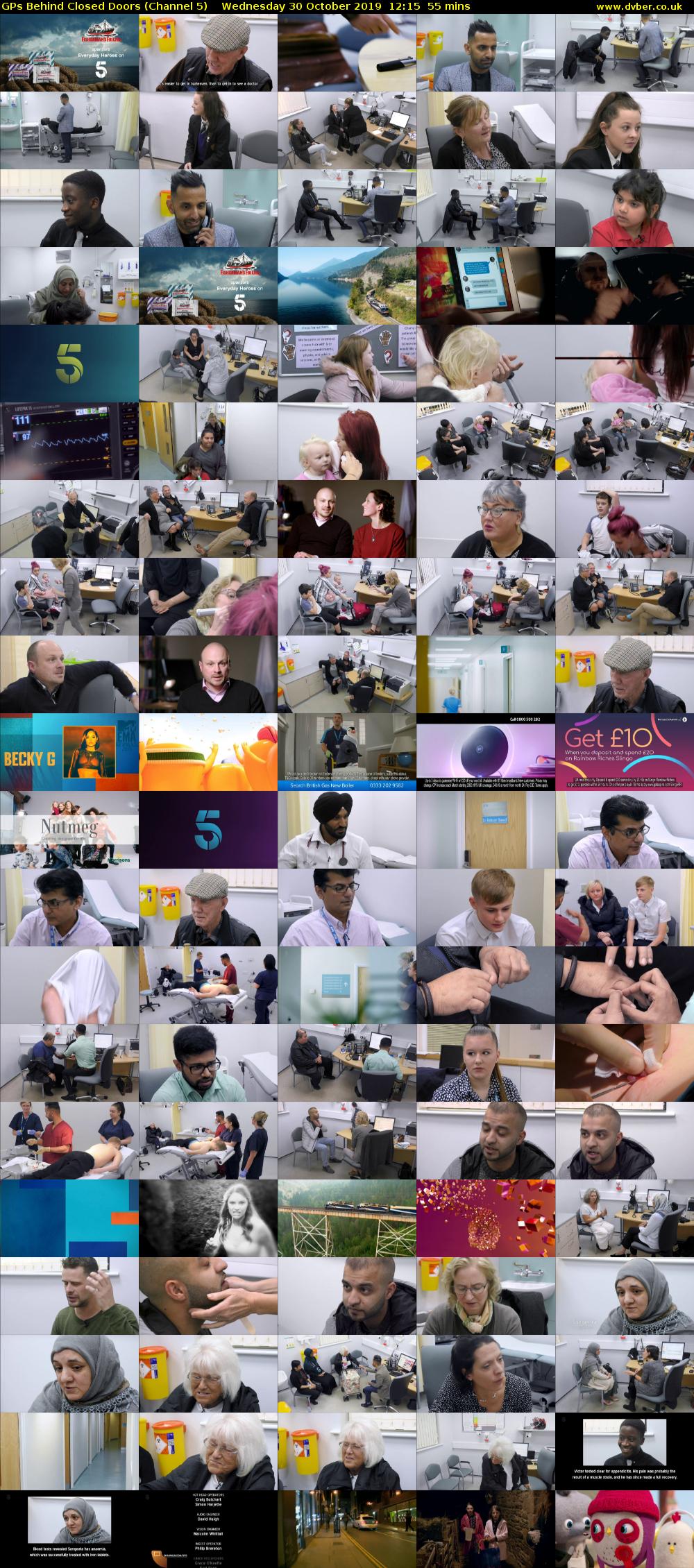 GPs Behind Closed Doors (Channel 5) Wednesday 30 October 2019 12:15 - 13:10