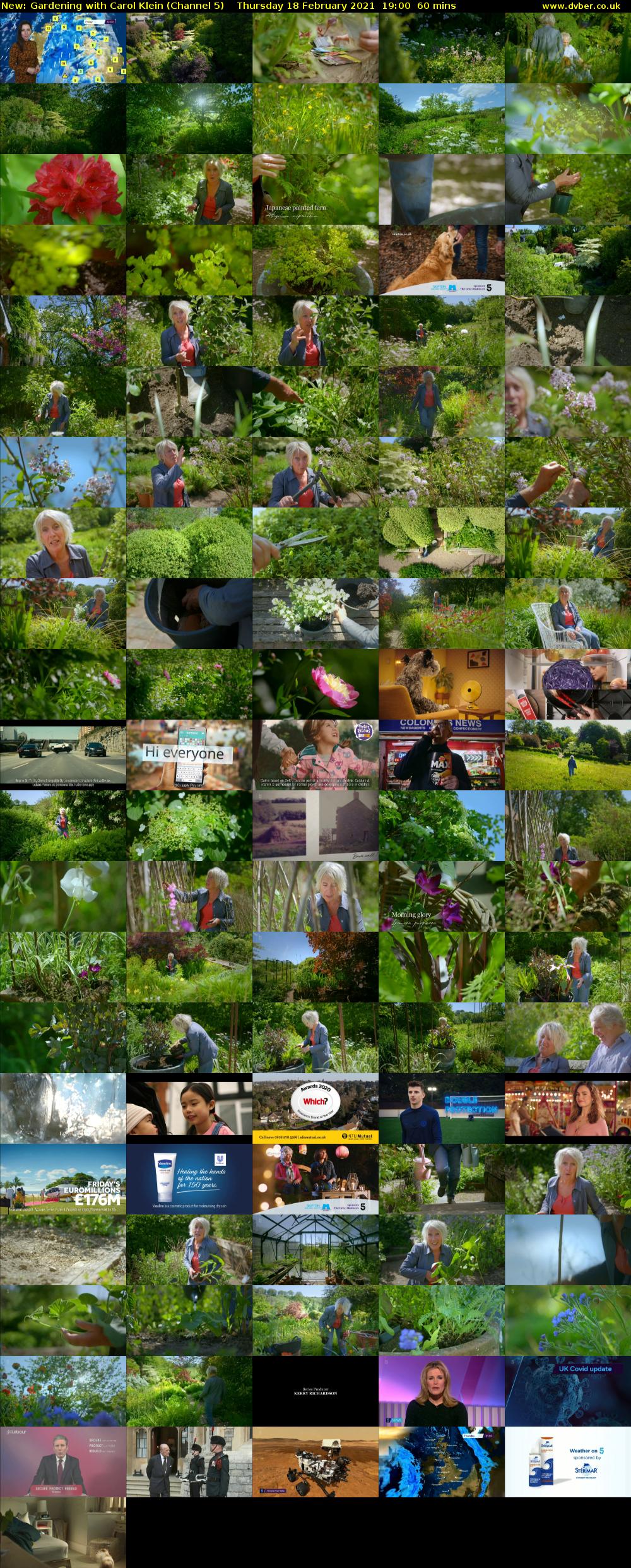 Gardening with Carol Klein (Channel 5) Thursday 18 February 2021 19:00 - 20:00