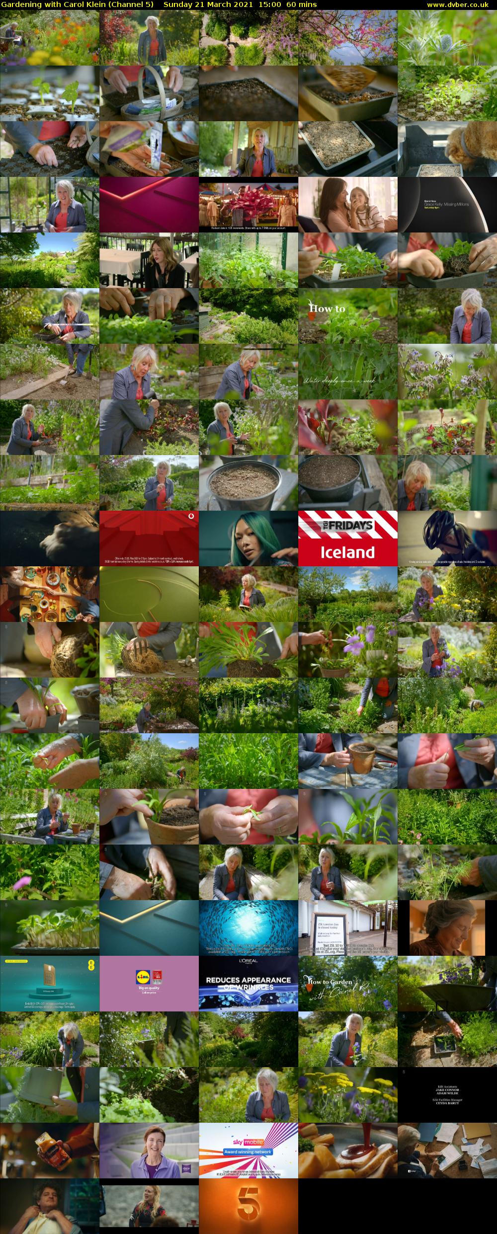 Gardening with Carol Klein (Channel 5) Sunday 21 March 2021 15:00 - 16:00