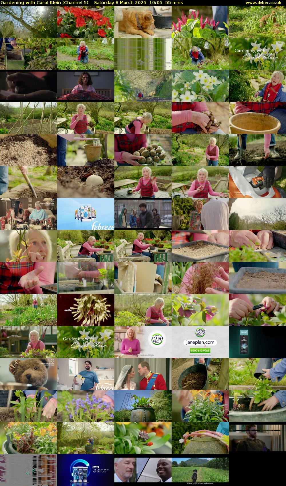 Gardening with Carol Klein (Channel 5) Saturday 8 March 2025 10:05 - 11:00