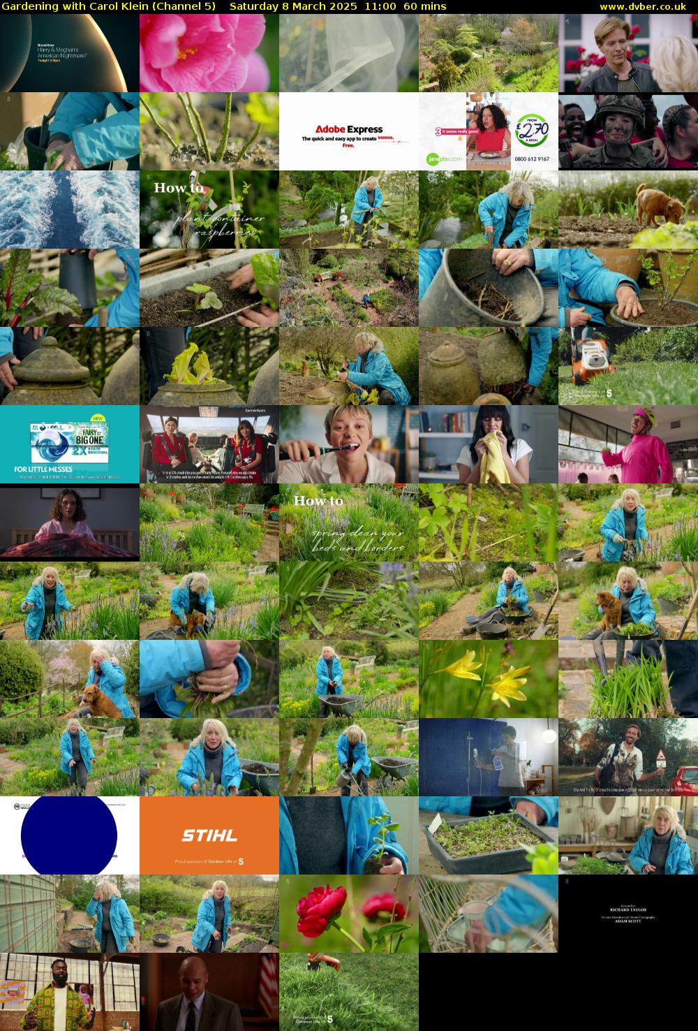 Gardening with Carol Klein (Channel 5) Saturday 8 March 2025 11:00 - 12:00