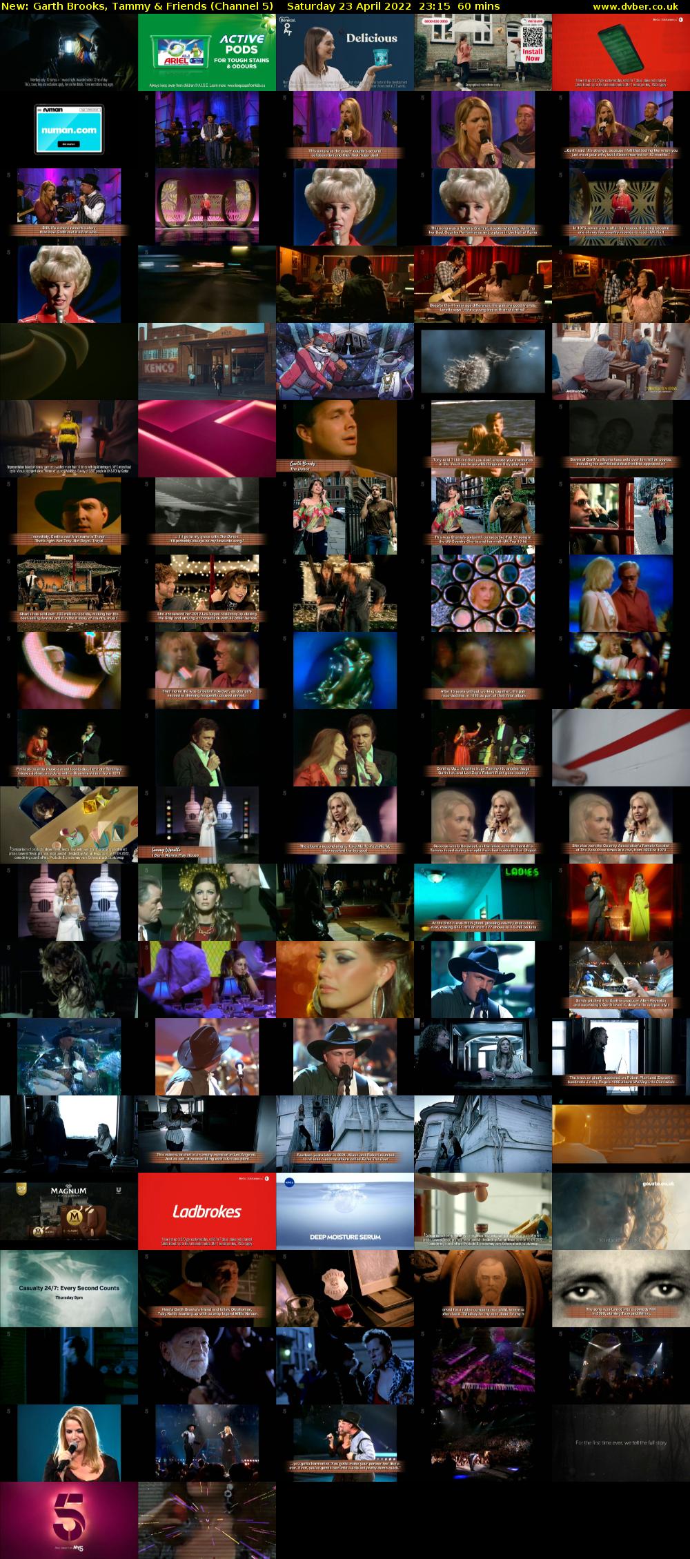Garth Brooks, Tammy & Friends (Channel 5) Saturday 23 April 2022 23:15 - 00:15