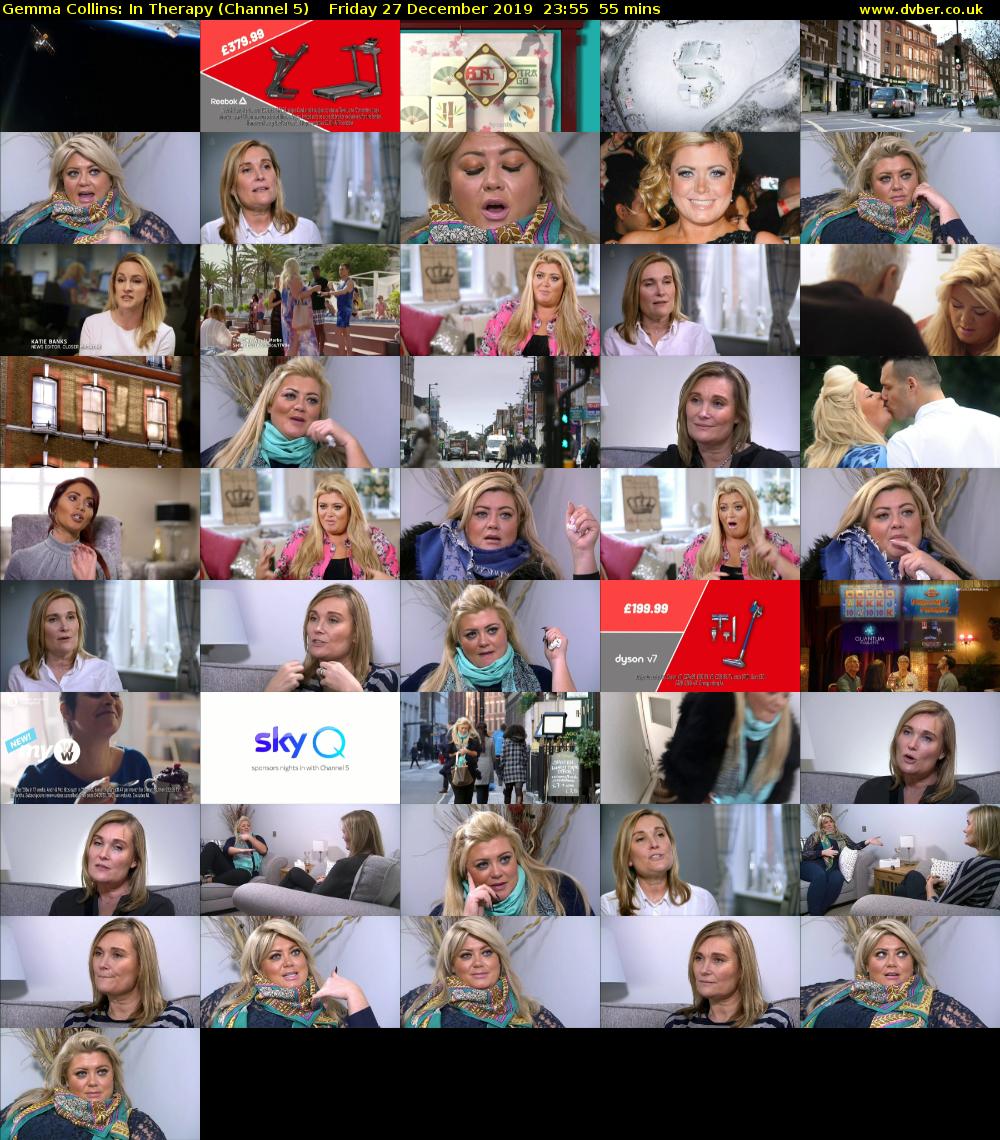 Gemma Collins: In Therapy (Channel 5) Friday 27 December 2019 23:55 - 00:50