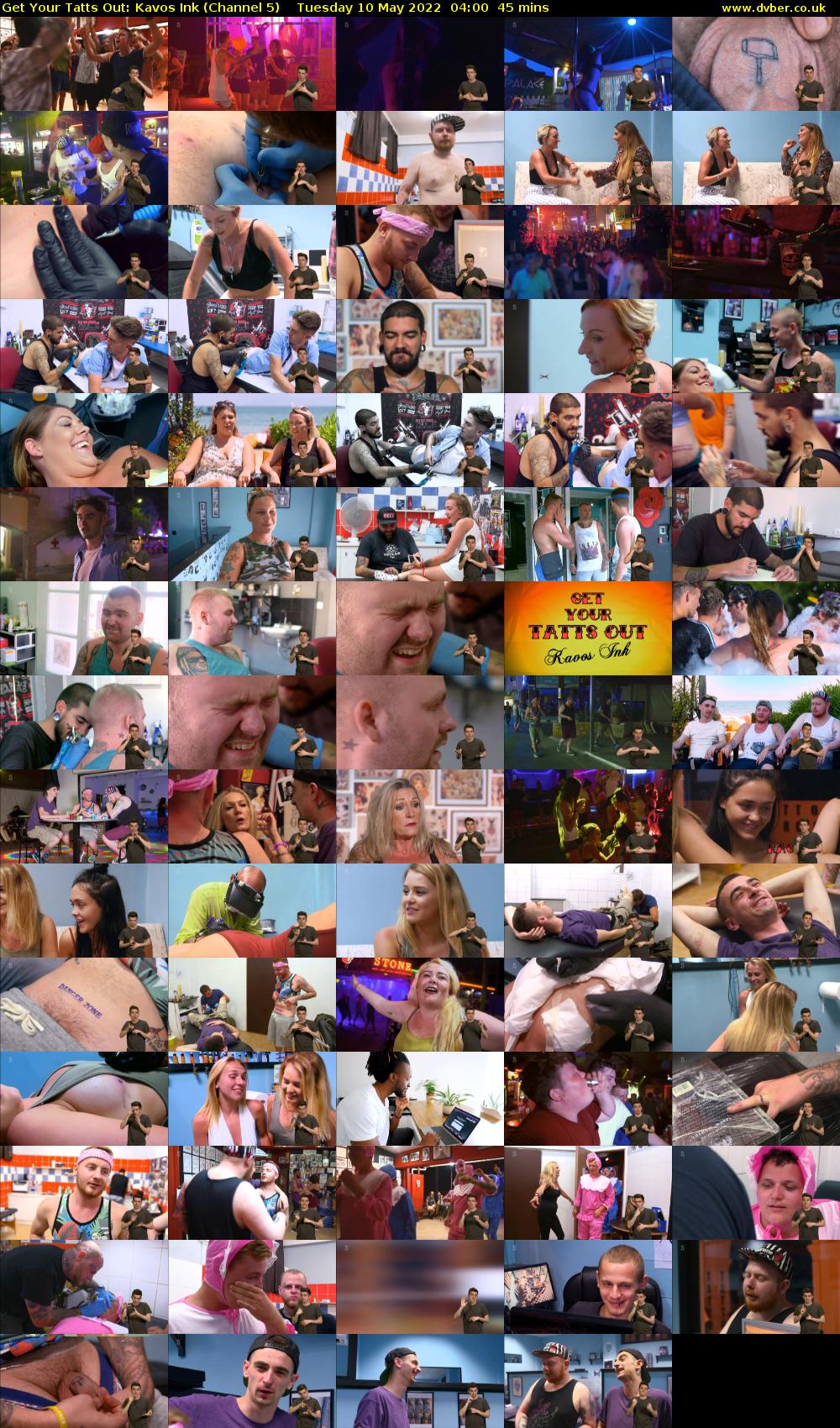 Get Your Tatts Out: Kavos Ink (Channel 5) Tuesday 10 May 2022 04:00 - 04:45