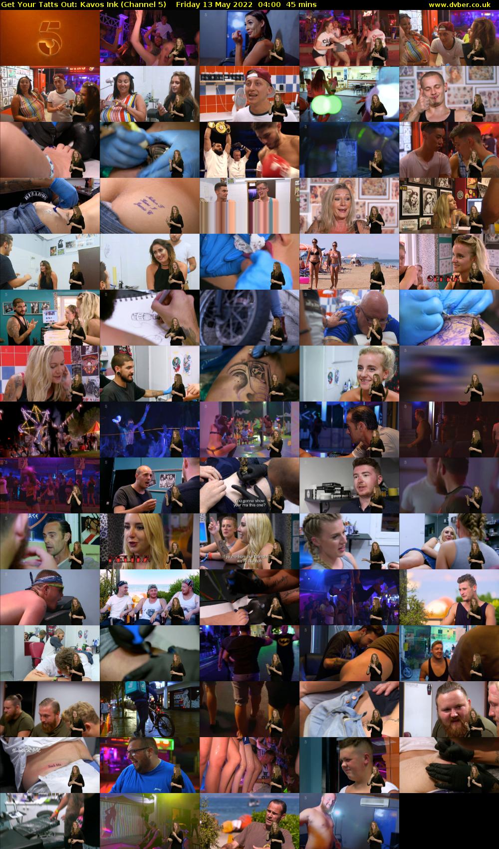 Get Your Tatts Out: Kavos Ink (Channel 5) Friday 13 May 2022 04:00 - 04:45
