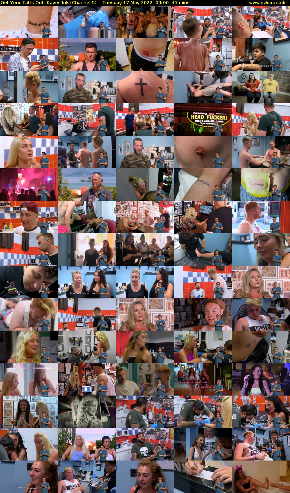 Get Your Tatts Out: Kavos Ink (Channel 5) Tuesday 17 May 2022 04:00 - 04:45