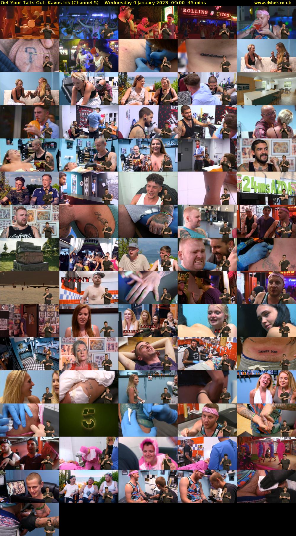 Get Your Tatts Out: Kavos Ink (Channel 5) Wednesday 4 January 2023 04:00 - 04:45