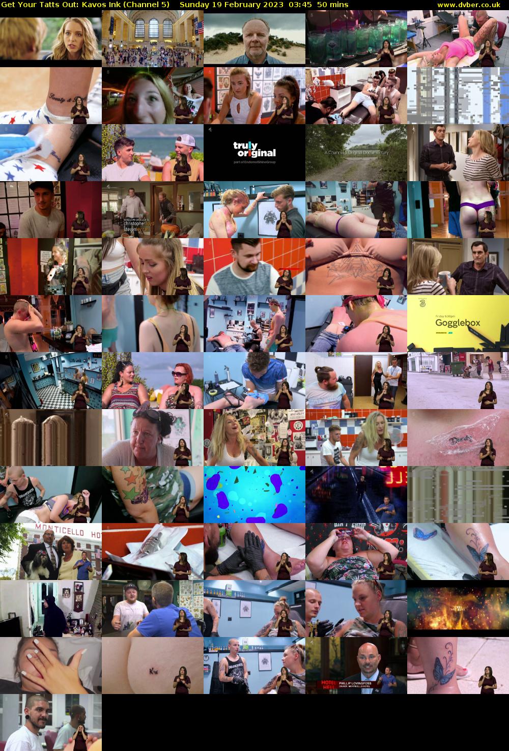 Get Your Tatts Out: Kavos Ink (Channel 5) Sunday 19 February 2023 03:45 - 04:35